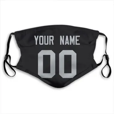 Las Vegas Raiders Custom Jersey Name and Number Face Mask - Black