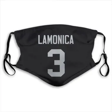 Las Vegas Raiders Daryle Lamonica Jersey Name and Number Face Mask - Black
