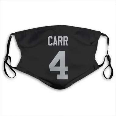 Las Vegas Raiders Derek Carr Jersey Name and Number Face Mask - Black