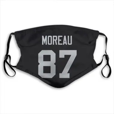 Las Vegas Raiders Foster Moreau Jersey Name and Number Face Mask - Black