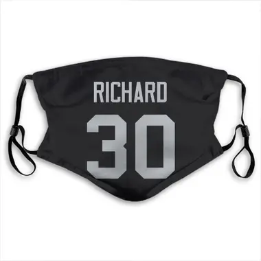 Las Vegas Raiders Jalen Richard Jersey Name and Number Face Mask - Black