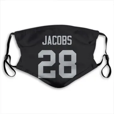 Las Vegas Raiders Josh Jacobs Jersey Name and Number Face Mask - Black