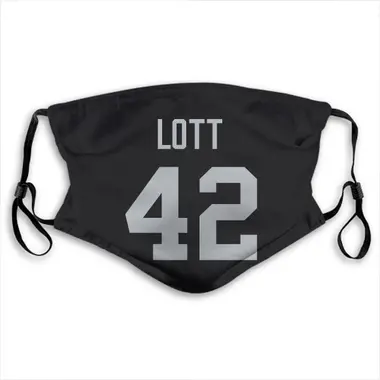 Las Vegas Raiders Ronnie Lott Jersey Name and Number Face Mask - Black