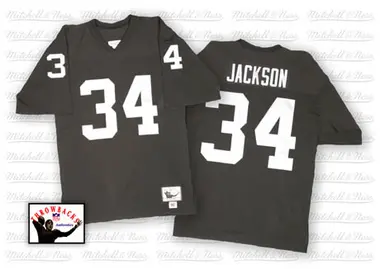 Men's Mitchell and Ness Las Vegas Raiders Bo Jackson Team Color Throwback Jersey - Black Authentic