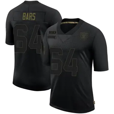 Men's Nike Las Vegas Raiders Alex Bars 2020 Salute To Service Jersey - Black Limited