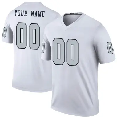 Men's Nike Las Vegas Raiders Custom Color Rush Jersey - White Legend