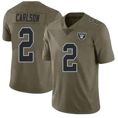 Men's Nike Las Vegas Raiders Daniel Carlson 2017 Salute to Service Jersey - Green Limited