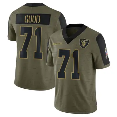 Men's Nike Las Vegas Raiders Denzelle Good 2021 Salute To Service Jersey - Olive Limited