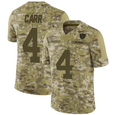 Men's Nike Las Vegas Raiders Derek Carr 2018 Salute to Service Jersey - Camo Limited