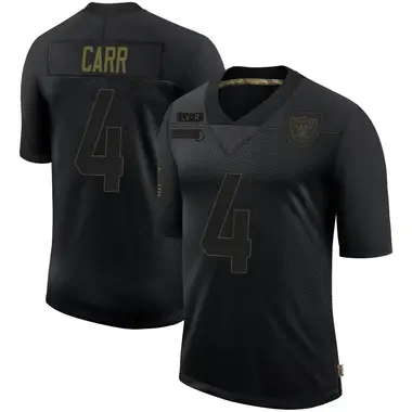 Men's Nike Las Vegas Raiders Derek Carr 2020 Salute To Service Jersey - Black Limited
