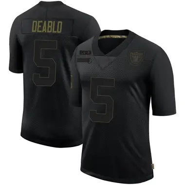 Men's Nike Las Vegas Raiders Divine Deablo 2020 Salute To Service Jersey - Black Limited