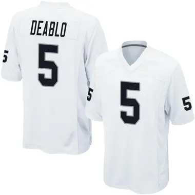 Men's Nike Las Vegas Raiders Divine Deablo Jersey - White Game