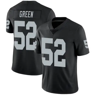 Men's Nike Las Vegas Raiders Gerri Green Team Color Vapor Untouchable Jersey - Black Limited