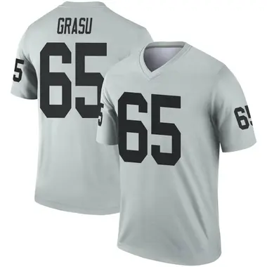 Men's Nike Las Vegas Raiders Hroniss Grasu Inverted Silver Jersey - Legend