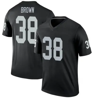 Men's Nike Las Vegas Raiders Jordan Brown Jersey - Black Legend
