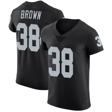 Men's Nike Las Vegas Raiders Jordan Brown Team Color Vapor Untouchable Jersey - Black Elite