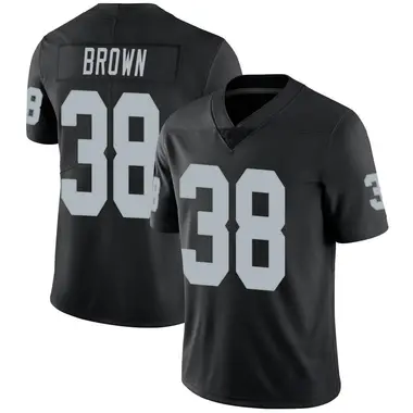 Men's Nike Las Vegas Raiders Jordan Brown Team Color Vapor Untouchable Jersey - Black Limited