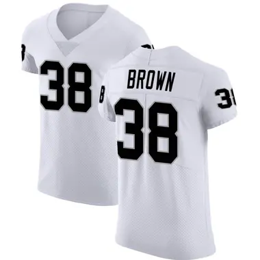 Men's Nike Las Vegas Raiders Jordan Brown Vapor Untouchable Jersey - White Elite