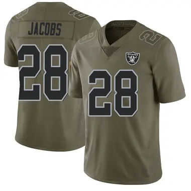Men's Nike Las Vegas Raiders Josh Jacobs 2017 Salute to Service Jersey - Green Limited