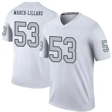 Men's Nike Las Vegas Raiders Justin March-Lillard Color Rush Jersey - White Legend