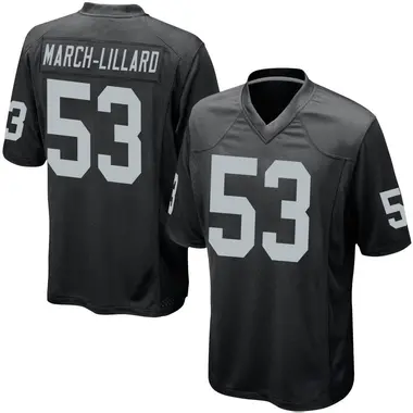 Men's Nike Las Vegas Raiders Justin March-Lillard Team Color Jersey - Black Game