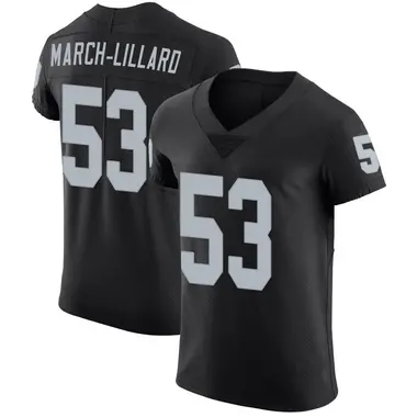 Men's Nike Las Vegas Raiders Justin March-Lillard Team Color Vapor Untouchable Jersey - Black Elite