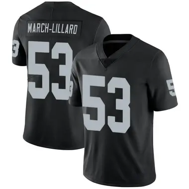 Men's Nike Las Vegas Raiders Justin March-Lillard Team Color Vapor Untouchable Jersey - Black Limited