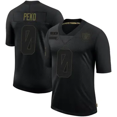 Men's Nike Las Vegas Raiders Kyle Peko 2020 Salute To Service Jersey - Black Limited
