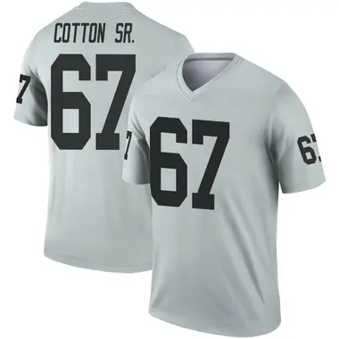 Men's Nike Las Vegas Raiders Lester Cotton Sr. Inverted Silver Jersey - Legend