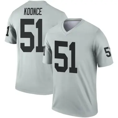Men's Nike Las Vegas Raiders Malcolm Koonce Inverted Silver Jersey - Legend