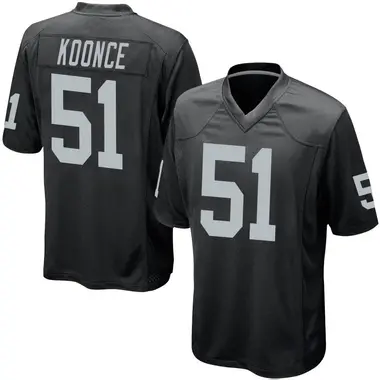 Men's Nike Las Vegas Raiders Malcolm Koonce Team Color Jersey - Black Game