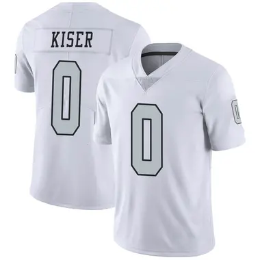 Men's Nike Las Vegas Raiders Micah Kiser Color Rush Jersey - White Limited