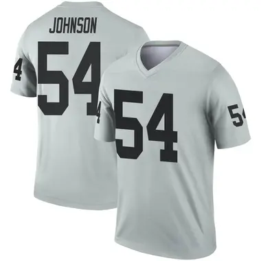 Men's Nike Las Vegas Raiders PJ Johnson Inverted Silver Jersey - Legend