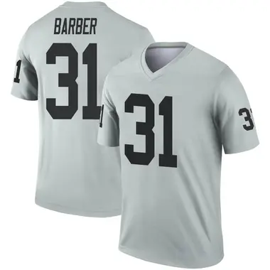 Men's Nike Las Vegas Raiders Peyton Barber Inverted Silver Jersey - Legend