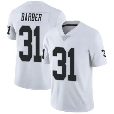 Men's Nike Las Vegas Raiders Peyton Barber Vapor Untouchable Jersey - White Limited