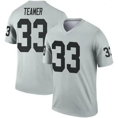 Men's Nike Las Vegas Raiders Roderic Teamer Inverted Silver Jersey - Legend