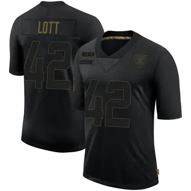 Men's Nike Las Vegas Raiders Ronnie Lott 2020 Salute To Service Jersey - Black Limited