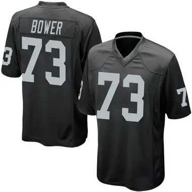 Men's Nike Las Vegas Raiders Tashawn Bower Team Color Jersey - Black Game