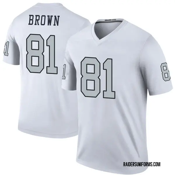 Men's Nike Las Vegas Raiders Tim Brown Color Rush Jersey - White ...
