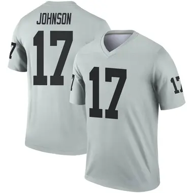 Men's Nike Las Vegas Raiders Tyron Johnson Inverted Silver Jersey - Legend