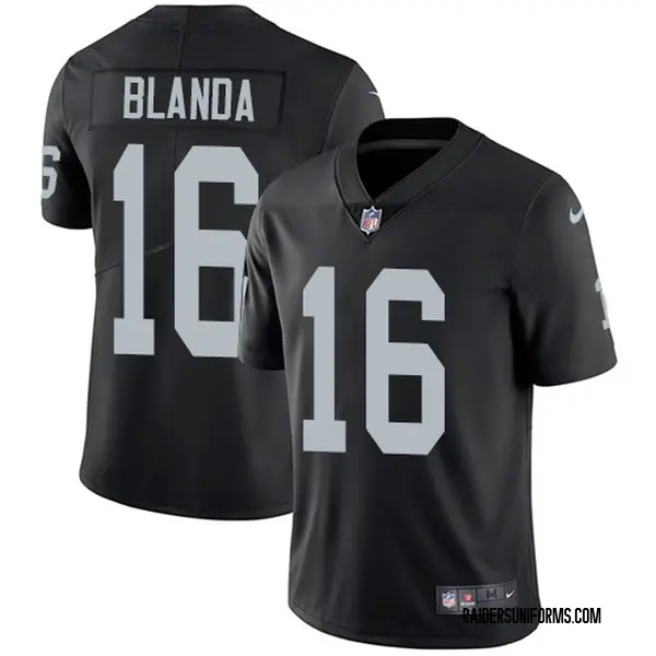 Men's Nike Oakland Raiders George Blanda Team Color Jersey - Black Limited