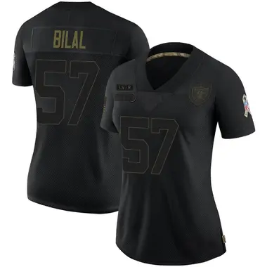 Women's Nike Las Vegas Raiders Asmar Bilal 2020 Salute To Service Jersey - Black Limited
