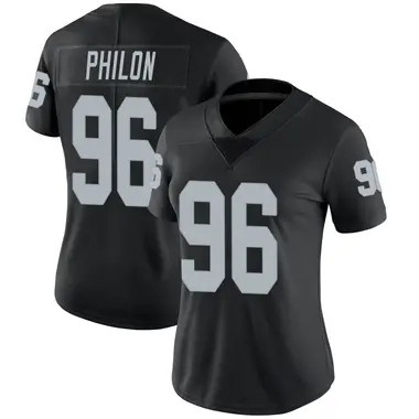 Women's Nike Las Vegas Raiders Darius Philon Team Color Vapor Untouchable Jersey - Black Limited