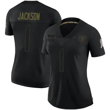 Women's Nike Las Vegas Raiders DeSean Jackson 2020 Salute To Service Jersey - Black Limited