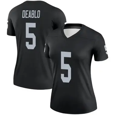 Women's Nike Las Vegas Raiders Divine Deablo Jersey - Black Legend