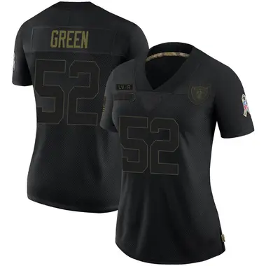 Women's Nike Las Vegas Raiders Gerri Green 2020 Salute To Service Jersey - Black Limited