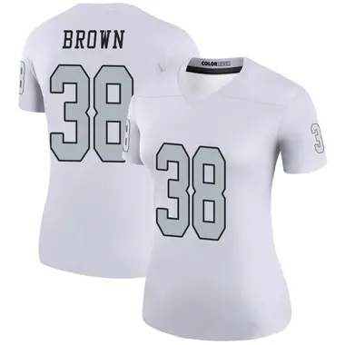 Women's Nike Las Vegas Raiders Jordan Brown Color Rush Jersey - White Legend