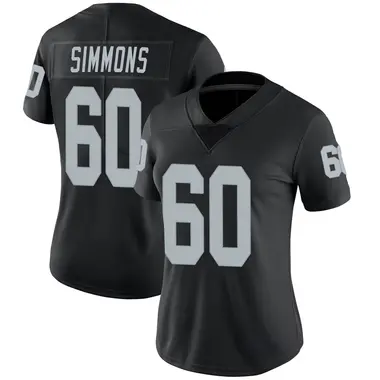 Women's Nike Las Vegas Raiders Jordan Simmons Team Color Vapor Untouchable Jersey - Black Limited