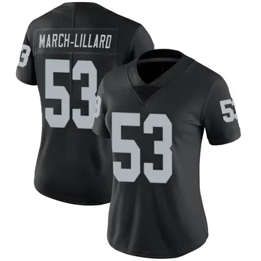 Women's Nike Las Vegas Raiders Justin March-Lillard Team Color Vapor Untouchable Jersey - Black Limited
