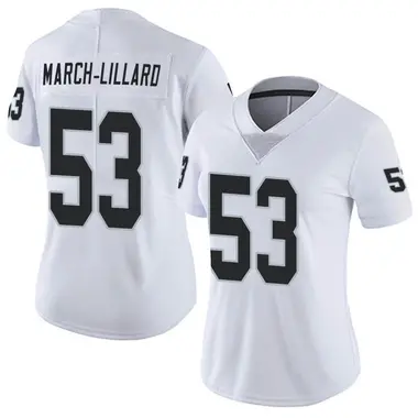 Women's Nike Las Vegas Raiders Justin March-Lillard Vapor Untouchable Jersey - White Limited